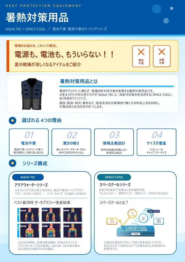 暑熱対策グッズチラシ
