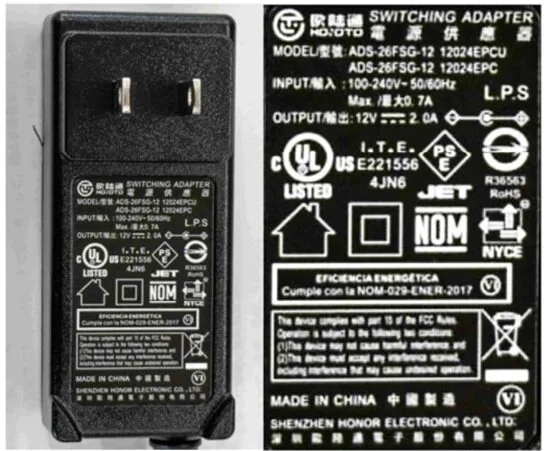 AL64 アルゴリーク直流電源装置 アダプター写真ラベル