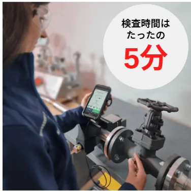 ValveSense in use: diagnosing an in-service valve on-site in 1 minute by a single operator